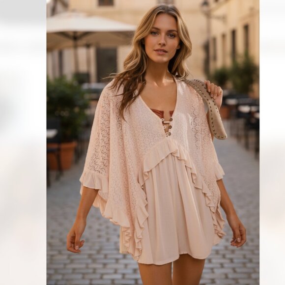 Free People Pants - NWOT  Free People Women's Natural As You Are Romper Oversized